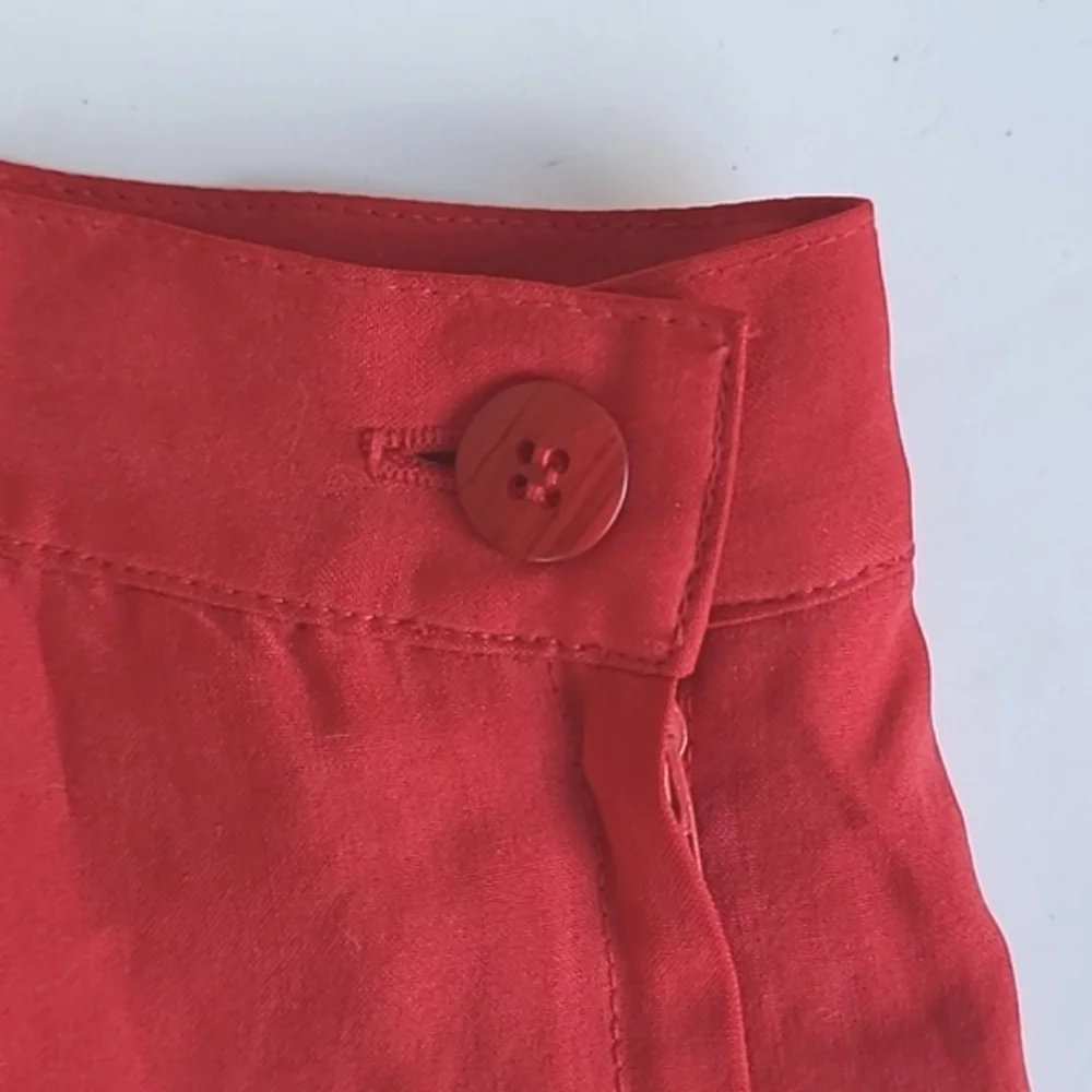 17 North 100% Silk Midi Skirt Red 6